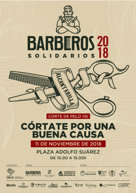 'Córtate por una buena causa'. Profesionales de la peluquería y el estilismo de media España participan en la III Jornada de Barberos Solidarios en Alcantarilla