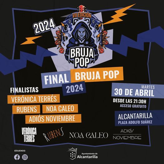 Los cuatro finalistas del concurso de maquetas compiten en la Final Bruja Pop el 30 de abril en la Plaza Adolfo Suárez