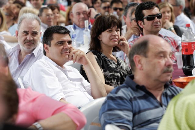 Gabriel Esturillo y José Ignacio Gras, juntos en la presentación de la lista socialista al consistorio murciano