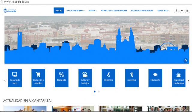 La nueva página web del Ayuntamiento de Alcantarilla ya se encuentra a disposición de los ciudadanos