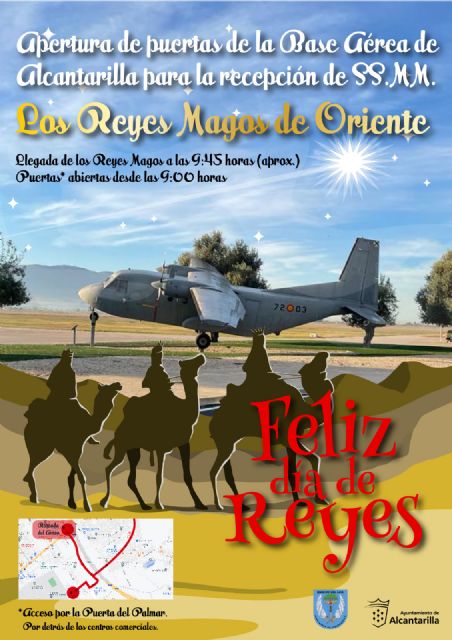 Los Reyes Magos llegan el jueves a la Base Aérea de Alcantarilla