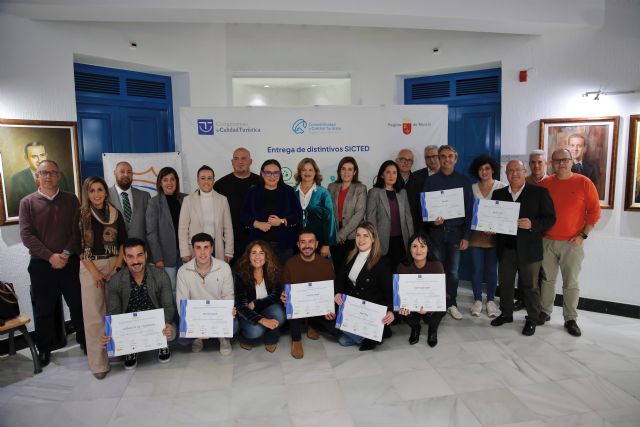 Siete empresas de Alcantarilla reciben sus diplomas Sicted por cumplir objetivos de calidad turística