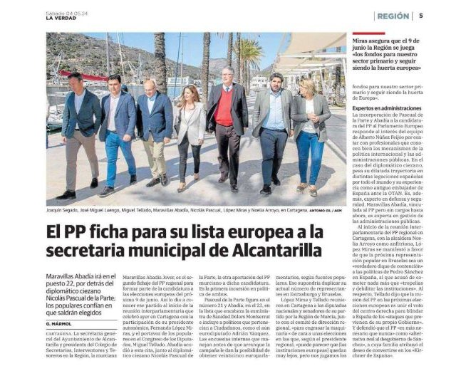 El PSOE de Alcantarilla inicia un proceso de recusación sobre la Secretaria General del Ayuntamiento de Alcantarilla tras anunciar que irá en la lista del PP a las elecciones europeas