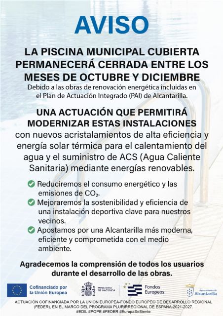 El PSOE de Alcantarilla denuncia mentiras y mala gestión en las obras de la piscina de Alcantarilla que aún no se han licitado