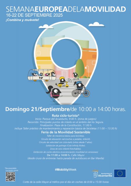 Alcantarilla se suma a la Semana Europea de la Movilidad con actividades de ocio familiar, ruta y taller de bicicletas