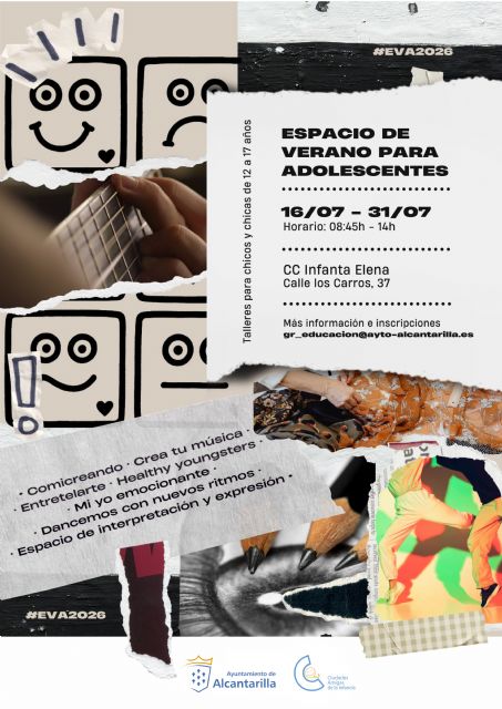 Abierto el plazo de inscripción para participar en el espacio de verano para adolescentes de 12 a 17 años