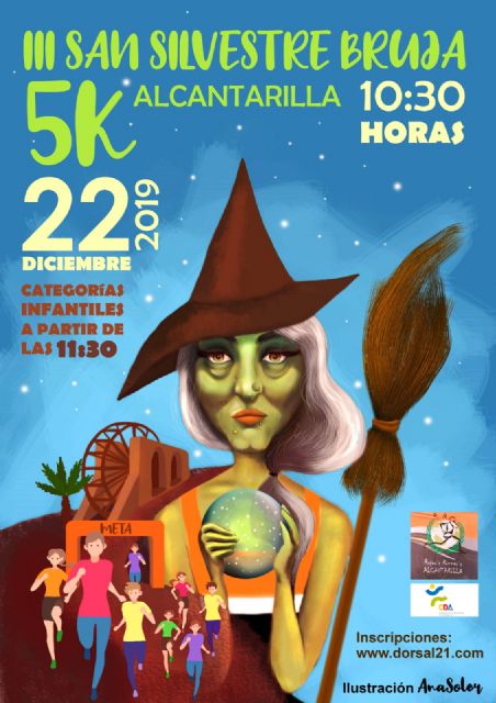 1.200 personas participarán el domingo en la III San Silvestre Bruja Alcantarilla