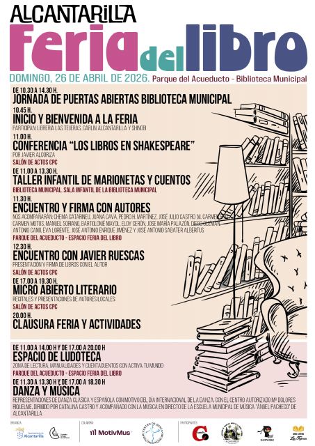 Alcantarilla celebra la Feria del Libro con presentaciones, espectáculos y animación infantil