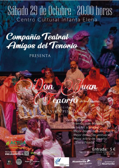 Vuelve Don Juan Tenorio al Centro Cultural Infanta Elena de Alcantarilla por la festividad de Todos los Santos