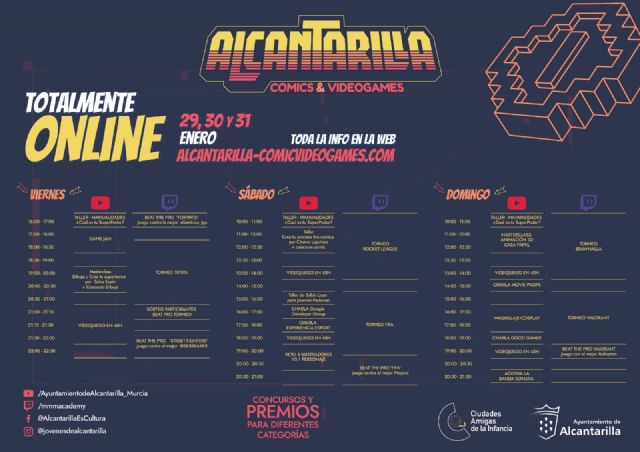 Alcantarilla programa un encuentro digital sobre cómic, ilustración y videojuegos el próximo fin de semana