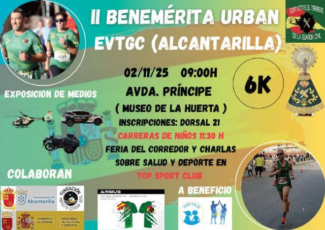 Carrera benéfica: 'II Benemérita Urban Guardia Civil Murcia', el día 2 de noviembre en Alcantarilla