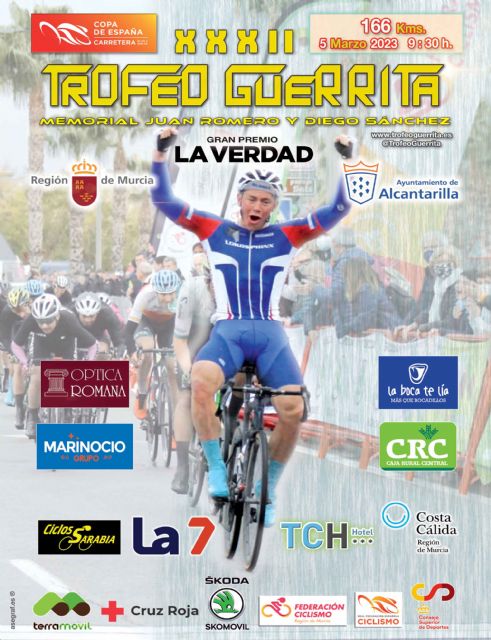 196 corredores de 28 equipos ciclistas compiten por el XXXII Trofeo Guerrita el domingo 5 de marzo