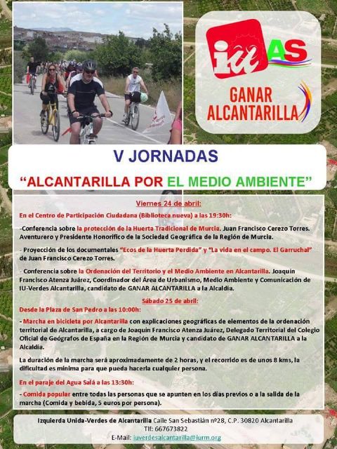IU-Verdes de Alcantarilla celebra este fin de semana las V jornadas de 'Alcantarilla por el medio ambiente'