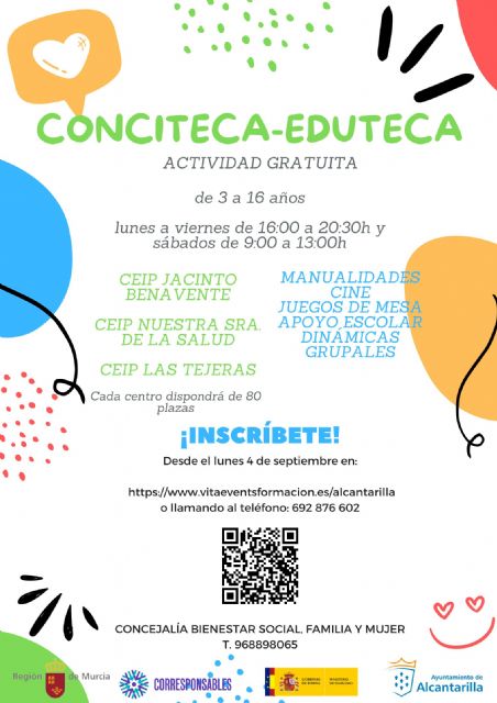 Nuevo servicio de conciliación en Alcantarilla para familias con menores de 3 a 16 años