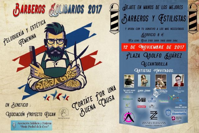 Córtate el pelo por una buena causa: II Jornada de Barberos Solidarios en Alcantarilla