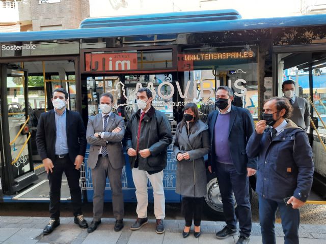 Alcantarilla estrena el primer autobús completamente eléctrico del nuevo modelo de transporte Movibús