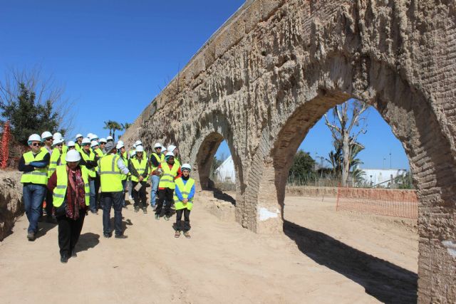 La expectación está creada con las excavaciones en el acueducto de la Noria de Alcantarilla. Este fin de semana 250 personas seguirán las seis nuevas visitas guiadas