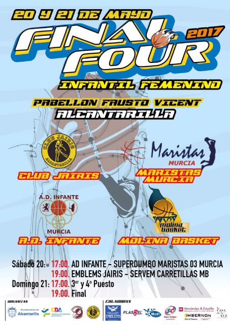 Presentada la Final Four de baloncesto Infantil Femenino, que se disputará este próximo fin de semana en Alcantarilla