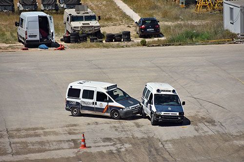 VII Jornadas de Conducción de Seguridad de la Policía Nacional en la base aérea de Alcantarilla