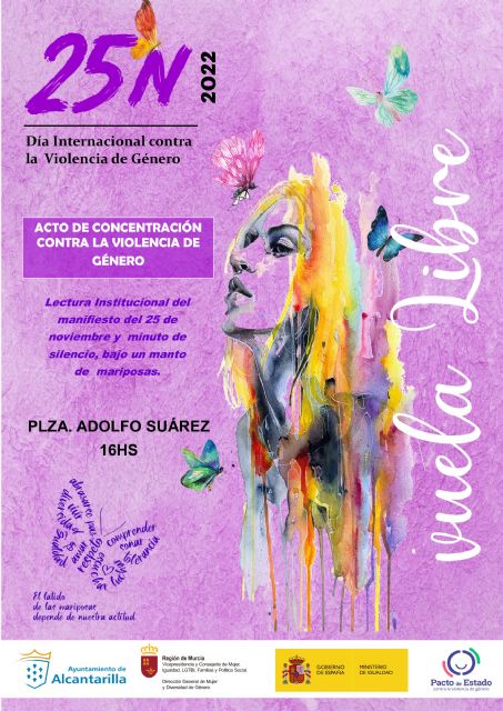 Alcantarilla se suma a la iniciativa 'El latido de las mariposas' por el Día contra la Violencia de Género