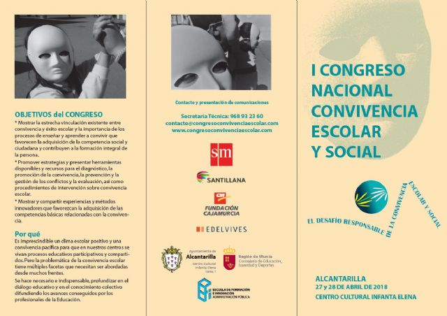 Mañana comienza en Alcantarilla el I Congreso Nacional de Convivencia Escolar y Social
