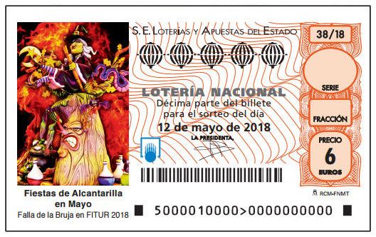 Las Fiestas de Alcantarilla en Mayo protagonizan el décimo de Lotería Nacional del 12 de mayo